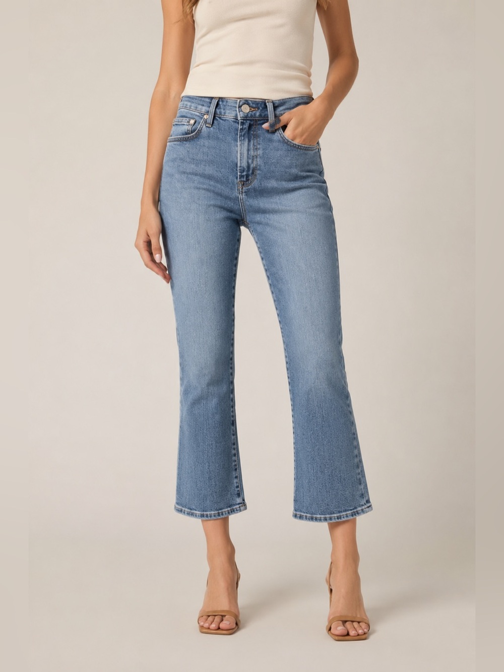 FRAME Le Crop Mini Boot High Rise Cropped Bootcut Jeans Size 26 EUC